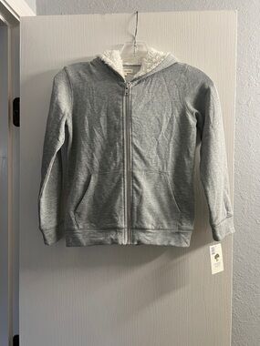 Tucker + Tate Heather Gray Sherpa-Lined Zip Hoodie